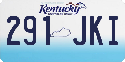 KY license plate 291JKI