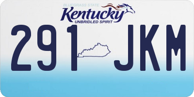 KY license plate 291JKM