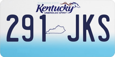 KY license plate 291JKS