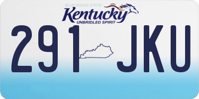 KY license plate 291JKU