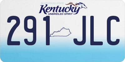 KY license plate 291JLC