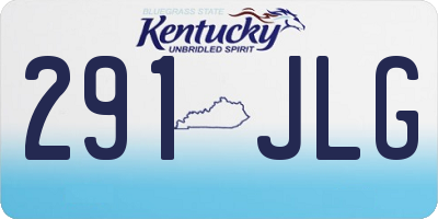 KY license plate 291JLG