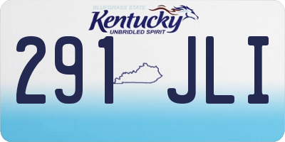 KY license plate 291JLI