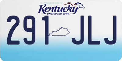 KY license plate 291JLJ