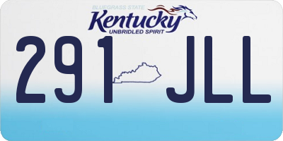 KY license plate 291JLL