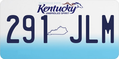 KY license plate 291JLM