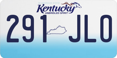 KY license plate 291JLO