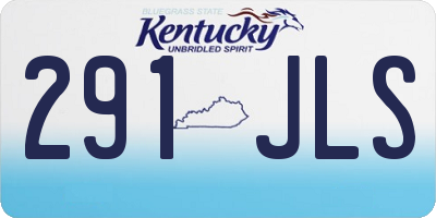 KY license plate 291JLS