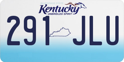 KY license plate 291JLU