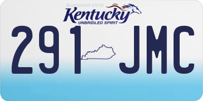 KY license plate 291JMC