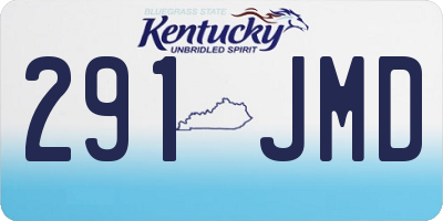 KY license plate 291JMD