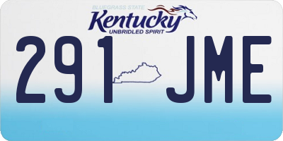 KY license plate 291JME