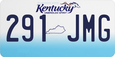KY license plate 291JMG