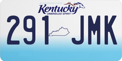 KY license plate 291JMK