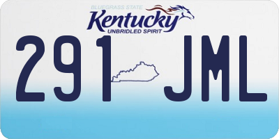 KY license plate 291JML