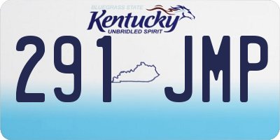 KY license plate 291JMP