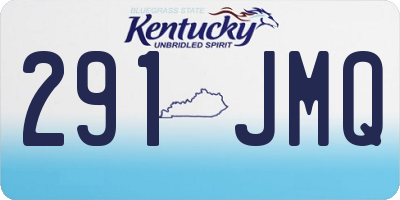 KY license plate 291JMQ