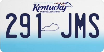 KY license plate 291JMS