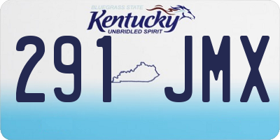 KY license plate 291JMX