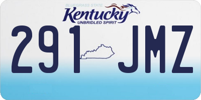 KY license plate 291JMZ