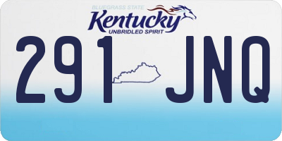 KY license plate 291JNQ