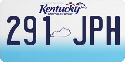 KY license plate 291JPH
