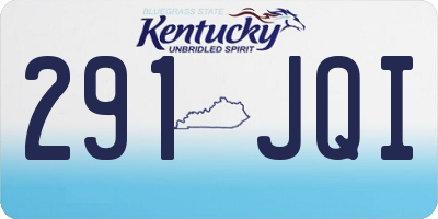 KY license plate 291JQI