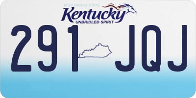 KY license plate 291JQJ