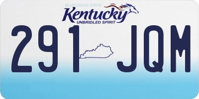 KY license plate 291JQM