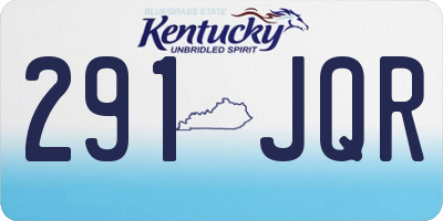 KY license plate 291JQR