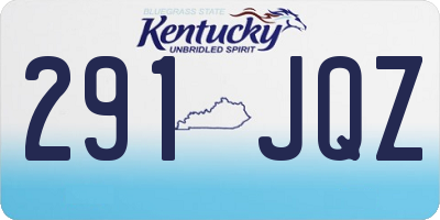KY license plate 291JQZ
