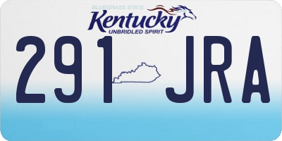 KY license plate 291JRA