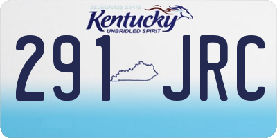 KY license plate 291JRC