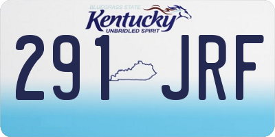KY license plate 291JRF