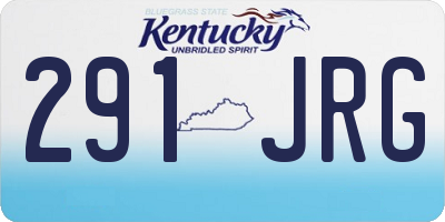 KY license plate 291JRG