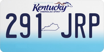 KY license plate 291JRP