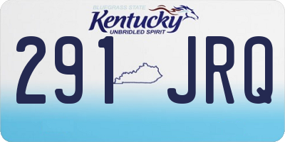 KY license plate 291JRQ