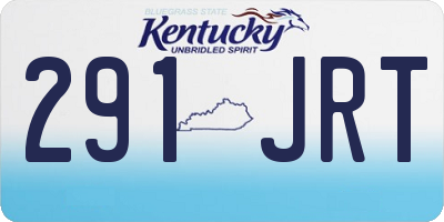 KY license plate 291JRT