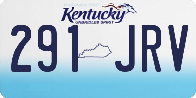 KY license plate 291JRV
