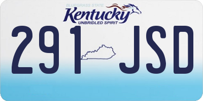 KY license plate 291JSD