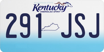 KY license plate 291JSJ
