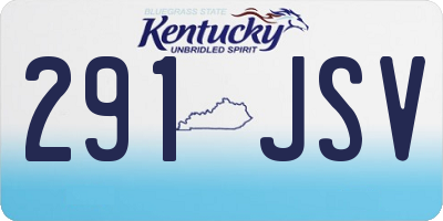 KY license plate 291JSV