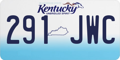 KY license plate 291JWC