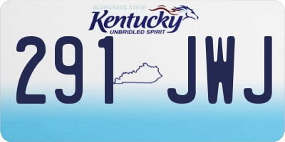 KY license plate 291JWJ