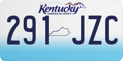 KY license plate 291JZC