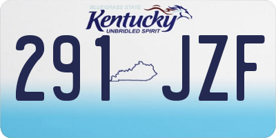 KY license plate 291JZF