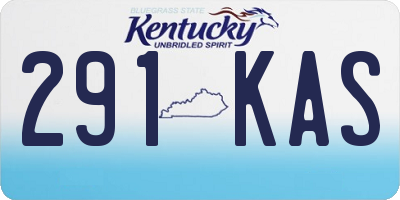 KY license plate 291KAS