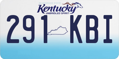 KY license plate 291KBI