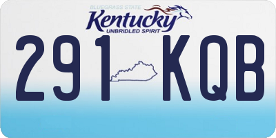 KY license plate 291KQB