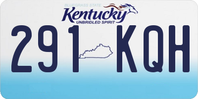 KY license plate 291KQH
